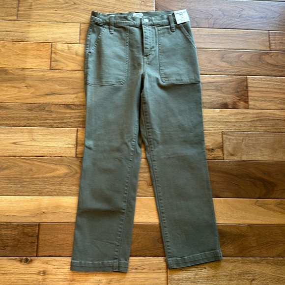 NWT J Crew Straight leg crop utility pants. - Picture 1 of 5